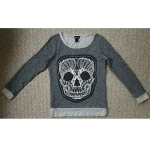 Lace Skull Sweater